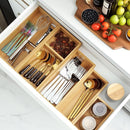 Bamboo Drawer Organizer Set, 5 PCS Multi-Use Individual Wood Storage Organizers, Junk Drawer Divider and Storage Trays Containers for Kitchen, Bathroom, Office Desk, Makeup, Jewelry, Utensils by CozyNest Decor