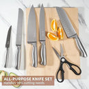 ZHANG XIAO QUAN SINCE 1628 15Pcs Knife Block Set,kitchen knife set with Built-in Sharpener Razor-Sharp High Carbon Stainless Steel Dishwasher Safe(Silver) by CozyNest Decor
