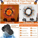 7 Ft 63 LED Halloween Decorations Willow Vine Twig Garland with 8 Modes Timer 21 Pumpkin Orange Lights, Halloween Garland with Waterproof Battery Operated for Indoor Wall Fireplace Decorations by CozyNest Decor