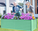 Domi Galvanized Raised Garden Bed, Outdoor Planter Garden Boxes Large Metal Planter Box for Gardening Vegetables Fruits Flowers, Green (6x3x2ft) by GreenHaven Gardens