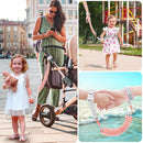 Accmor Toddler Harness Leash, Collapsible Cute Rabbit Kids Leash + Anti Lost Wrist Link for Outdoor Travel, Soft Child Walking Harness Tether Wristband Assistant Strap Belt Protector for Baby Girls by TinyTreasures Baby Boutique
