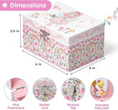 Jewelkeeper Girls Musical Jewelry Box - Durable Pine Fiberboard with Pink Lining - Kids Jewelry Box - The Beautiful Dreamer Tune - Gifts for Girls - Fairy Jewellery Box - 6x4x3.5in by TinyTreasures Baby Boutique