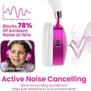 Puro Sound Labs PuroQuiet Plus Noise Cancelling Headphones for Kids, Bluetooth Kids On Ear Headphones with Mic, Lightweight On-Ear Design, Studio-Grade Sound (Pink) by TinyTreasures Baby Boutique