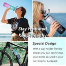 Enerbone Water Bottle, Leakproof BPA & Toxic Free, Motivational Water Bottle with Times to Drink and Straw, Fitness Sports Water Bottle with Strap for Office, Gym, Outdoor Sports by CozyNest Decor