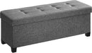 SONGMICS Storage Ottoman Bench, Foldable Foot Rest with Legs, 15 x 43 x 15.7 Inches, End of Bed Bench, Storage Chest, Load up to 660 lb, for Living Room, Bedroom, Entryway, Slate Gray ULSF018G01 by CozyNest Decor