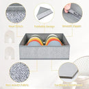 DIMJ Drawer Organizer Clothes 15 Pack - Foldable Baby Organizers and Storage & Dresser Organizer for Bedroom, Closet - Nursery Organization Dresser Dividers for underwear Sock Bra Belt Tie, Gray by CozyNest Decor