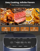 Nuwave Brio Plus Air Fryer 8 Qt, New & Improved, PFAS-FREE, 7 Digital One-Touch Cook Functions that AIR FRY, BAKE, ROAST, DEHYDRATE, TOAST, REHEAT, PREHEAT, 150 Presets, 50°F~400°F (Deep Blue) by CozyNest Decor