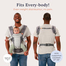 Beco Gemini Baby Carrier from Newborn to Toddler - Certified Ergonomic Newborn Baby Carrier for Infants and Children of 7-35 lbs - M Shape, Adjustable Seat, Breathable 3D Mesh (Cool Dark Grey) by TinyTreasures Baby Boutique
