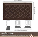 BEQHAUSE Dirt Trapper Door Mat 36" x 60", Doormat Non-Slip Entryway Rugs Washable, Dog Door Mat Stain Resistant and Absorbent Welcome Floor Mat for Front Back Door, Muddy Wet Shoes & Paws, Brown by CozyNest Decor