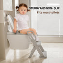 Toddler Potty Training Toilet Seat-Alongside Foldable Potty Train Chair Adapter, Potty Seats with Steps Ladder for Toddlers Kids, Boys, Girls, Child, Baby, and Must-Haves Portable Step Stool Supplies by TinyTreasures Baby Boutique