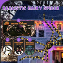 5.5FT Giant Spider Halloween Decorations with 100 LED, Plug-in Pre-Lit Light Up Scary Spider Halloween Decorations, Large Spider Decorations for Outdoor, Yard, Lawn, Exterior Walls by CozyNest Decor