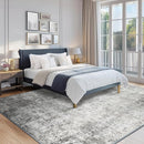 Washable Area Rugs 5'x8' Non-Slip Modern Abstract Soft for Living Room Entryway Bedroom Nursery, Print Pattern, Gray White Grey by TinyTreasures Baby Boutique
