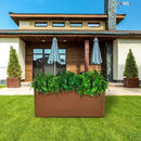 Corten Steel Planter Box Rectangular Planters Large Outdoor Planter Metal Planter Box for Tall Plant Trough Rustic Patina for Garden Yard Commercial Residential Farm 16 in x 31.5 in x 16 in by GreenHaven Gardens