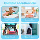 BEBELEH™ Collapsible Baby Bathtub – Bathtub + Baby tub Sling + Newborn Sling – Baby Bathtub Newborn to Toddler 0-24 Months – The Ultimate Travel Baby Bath Tub and Everyday Use! (Pink) by TinyTreasures Baby Boutique