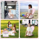 2025 Upgraded Portable Potty Training, Travel Potty for Toddler, portable toilet for kids Foldable, Apply to Seat Emergency Toilet for Camping, Outdoor,Car, Indoor(Pink) by TinyTreasures Baby Boutique