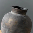 SIDUCAL Ceramic Decorative Flower Vase | 6 Inch Pottery Rustic Farmhouse | Boho | Terracotta Vase for Home Decor, Table, Living Room, Bathroom, Shelf, Mantel Decoration, Bronze by GreenHaven Gardens