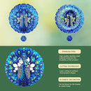 Peacock Gifts for Women, Peacock Wind Spinner Garden Decor, 12 inch 3D Hanging Wind Spinners Outdoor by CozyNest Decor