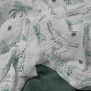 Muslin Swaddle Blankets for Newborn, 3 Pack Breathable Soft Receiving Blanket, Large 38 x 40 inches Swaddle Wrap Burping Clothes Diapers, Essentials Infant Shower Items, Toddler Gift (Fawn & Leaves) by TinyTreasures Baby Boutique