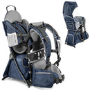 besrey Baby Backpack Carrier, Toddler Hiking Backpack with Safety 3-Height Seat, Adjustable Straps&Waist Belt, Foldable Frame Lightweight Large Capacity Child Carrier for Hiking (Blue/Grey) by TinyTreasures Baby Boutique