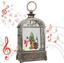 Christmas Snow Globes Lantern,Musical Snow Globes,Christmas Decorations Indoor for Home,Battery Or USB Powered,with 6 Hour Timer,Christmas Lantern for Festival Decoration,Snowman Child by CozyNest Decor