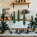 GenSwin Christmas Tree Flameless Taper Candles with Remote Timer, Christmas LED Taper Candles with 3D Flame, 4 Pcs Green LED Candlesticks for Christmas Home Decoration(0.78” x 9.8”) by CozyNest Decor