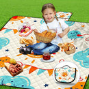 Poedist Extra Large Picnic Blanket Waterproof,80"x 80"Foldable Machine Washable Beach Blanket,Outdoor Blanket for 6-8 Adults,Suitable for Indoor Crawling,Park Beach,Camping,Hiking,Family Travel(Sun) by TinyTreasures Baby Boutique