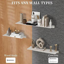 JOOM White Floating Shelves for Wall Storage, Metal Wall Shelves for Living Room, Bathroom, Kitchen, 20” Long Display Shelves for Collectibles(2 PCS) by CozyNest Decor