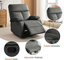 Swivel Rocker Recliner for Adults, Rocking Small Recliner Chair for Small Spaces, Glider-Nursery Rocking Chair for Living Room, RV, Nursery, Bedroom, Grey by TinyTreasures Baby Boutique
