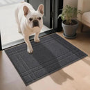 JSEI Entryway Rugs Doormat 20"x32", Non-Slip Dirt Trapper Door Mats Indoor, Washable Absorbent and Stain Resist Welcome Floor Mat for Front Door, Dog Door Mat, Muddy Wet Shoes & Paws, Dark Grey by CozyNest Decor