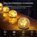 Honoson 3.9 Inch Solar Globe Lights Outdoor Waterproof, Solar Balls for Garden Cracked Glass Ball, Ground Landscape Garden Decor for Patio and Yard Lawn Backyard (12 Pieces) by GreenHaven Gardens
