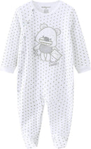 Kiddiezoom Baby and Toddler Boys'Snug Fit Footed One-Piece Romper Jumpsuit Cotton Cotton Footed Outfit by TinyTreasures Baby Boutique