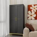 Tall Storage Cabinet, Kitchen Pantry Cabinet with 2 Doors & Adjustable Shelves for Laundry Room, Living Room, Entryway,Bathroom,Black by CozyNest Decor