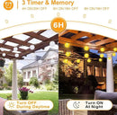 Solar Lantern String Lights Waterproof Outdoor, 40ft 40Led Warm White & Multi-Color Garden Lights Hanging Hemp Rope Nylon Lanterns with Remote, Timer for Yard, Balcony, Fences, Porch, Patio, Party by GreenHaven Gardens