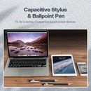 8 Pieces Ballpoint Pen with Stylus Tip Black Ink 2 in 1 Stylus Metal 1.0 mm Medium Point Smooth Pen Rainbow Colorful Rubberized Ballpoint for Touch Screen Tablet(Gray) by TinyTreasures Baby Boutique