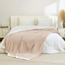 Snuggle Sac Heather Beige Throw Blanket for Couch, Ultra Soft Warm Blankets Cozy Knit Fuzzy Plush Lightweight Throw XL Size for Sofa, Bed, Heather Beige, 50x70 inches by TinyTreasures Baby Boutique