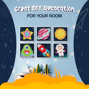 jackinthebox Poke Poke Art for Kids – Space Theme, Mess-Free Fabric Art and Craft, Flower Pressing Kits, Gift for Kids, Toys for Girls and Boys Ages 4 5 6 7 8 by TinyTreasures Baby Boutique
