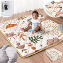 Baby Play Mat, 50x50 Playpen Mat with Super Soft Touch, Activity Mat with Upgraded Anti-Slip Bottom, Machine Washable Crawling Mat for Floor & Picnic(Boho Nature) by TinyTreasures Baby Boutique