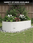 2 Pcs Raised Garden Beds Outdoor 10x4x1.5ft - Galvanized Steel Planter Box for Vegetables, Flowers, Rust-Resistant Garden Box, Easy Assembly Raised Beds, Durable Planters for Outdoor Plants, Beige by GreenHaven Gardens