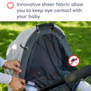 Stroller Sun Shade - Universal UV Protection Cover for Strollers Sunshade with See Through, Clip-On Sun Blocker, Sun Shield for Baby, Breathable Adjustable Fit, Full Coverage, Medium by TinyTreasures Baby Boutique