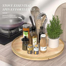 24 Inch Extra Large Lazy Susan Turntable - Premium Solid Oak Wood & Iron | Rustic Farmhouse Rotating Tray for Dining Table, Kitchen Countertop, Centerpiece Decor | Smooth 360° Spin | Durable & Stylish by CozyNest Decor