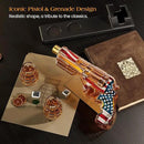 Birthday Gifts for Men Dad, Kollea Flag Whiskey Decanter Sets with Grenade Shot Glasses, Gifts Ideas for Brother, Holiday, Father, Husband, Boyfriend, Military Enthusiasts, Funny Anniversary Present by CozyNest Decor