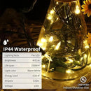 MULTI-SPARKING White Christmas LED Lights - 2 Pack 100 Count Warm White Holiday String Lights for Tree, Party, Wedding, Indoor and Outdoor Use, 2 Sets 33 Feet Green Wire, UL Certified, Connectable by GreenHaven Gardens