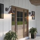 Gooseneck Outdoor Wall Light Fixtures, 2-Pack Farmhouse Barn Lights for Porch, Industrial Oil-Rubbed Bronze Exterior Wall Sconce for Garage, Patio, E26 Base Anti-Rust, Bulb not Included by CozyNest Decor