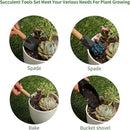 5Pcs Succulent Tools, Mini Garden Tools,Plant Potting Mat as Plant Accessories,Succulent Gardending Hand Tools Kit for Seedling Soil,Caring Succulent,etc,Gifts for Woman’s Gardening work(No Flowerpot) by GreenHaven Gardens