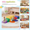 ‌Soft Climbing Toys for Toddlers, 7-Piece Baby Soft Foam Climbing Blocks, PU Leather Gym Climb and Crawl Activity Play Set, Indoor Climbing Toys for Kids and Children, Classic by TinyTreasures Baby Boutique