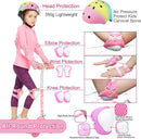 Kids Bike Helmet with DIY Stickers and Knee Pads Elbow Pads Wrist Guard Set for Ages 3-8-14 Toddler Boys Girls Helmet for Roller Skates Cycling Skateboarding Bicycle Scooter by TinyTreasures Baby Boutique