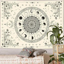Lunerfex Mandala Moon Tapestry Boho Tapestry for Bedroom Black and White Tapestries Wall Hanging Living Room Wall Art and Home Decor 44x60 by CozyNest Decor