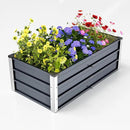 Galvanized Raised Garden Bed 4x2x1.3ft, Metal Garden Bed for Outdoor Gardening, Durable Rust-Proof Metal Raised Garden Bed for Vegetables, Fruits, Flowers & Herbs by GreenHaven Gardens
