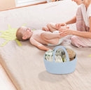 Diaper Caddy Organizer Cotton Rope Baby Basket Nursery Storage and Portable Tote Bag for Car Ideal Baby Shower Gifts and Registry Must-Have for Newborn Essentials blue by TinyTreasures Baby Boutique