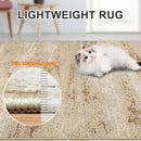 8x10 Area Rugs for Living Room - Washable Rug Modern Abstract Soft Large Neutral Non-Slip Carpet Indoor Floor Stain Resistant Thin Carpets for Bedroom Dining Room Farmhouse Nursery Home Office Beige by TinyTreasures Baby Boutique